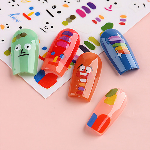 Pegatinas Adhesivas Para Decoración De Uñas, Bonito Dibujo D