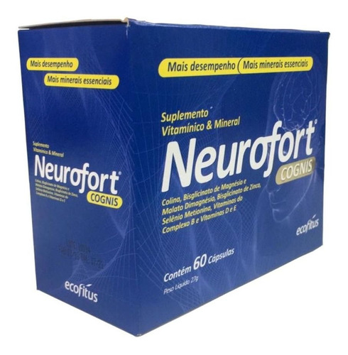Imagem 2 de 5 de Suplemento Vitamínico Neurofort Cognis 60 Cps Vitaminas B C
