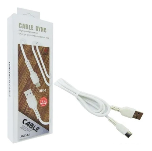 Cable Tipo C Compatible Huawei Samsung Xiaomi 3.1a Blanco