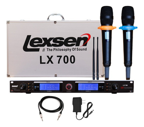Lexsen Lx700 Set 2 Microfonos Inalambricos De Mano Pro Nuevo