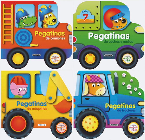 Construye Vehiculos Con Pegatinas De Vinilo 4 Titulos Sur...