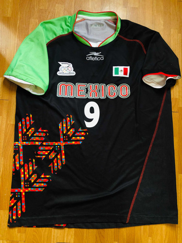 Jersey México Olímpicos Talla L Negra Atlética 9 Peralta