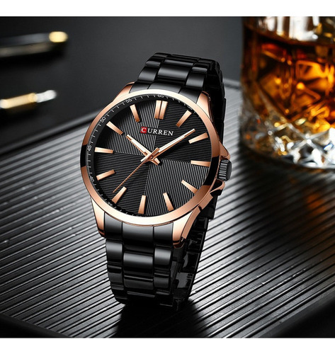 Moda Hombre Simple Reloj Con Correa De Acero /
