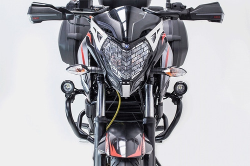 Imagen 3 de 10 de Defensas Crash Bar Negras Pulsar Ns 200 Fire Parts