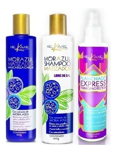 Nekane Shampoo + Mascarilla Mora Matiza + Termoprotector Kit