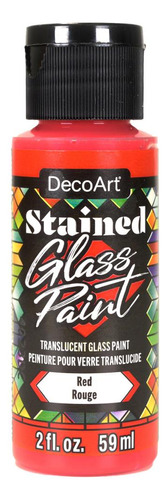 Pintura Líquida Vidrio Vitral Rojo Deco Art Permanente
