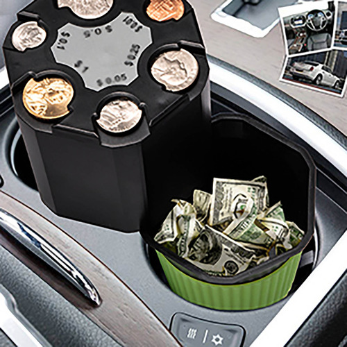 Caixa De Armazenamento De Moedas Portátil Para Carros De Ban