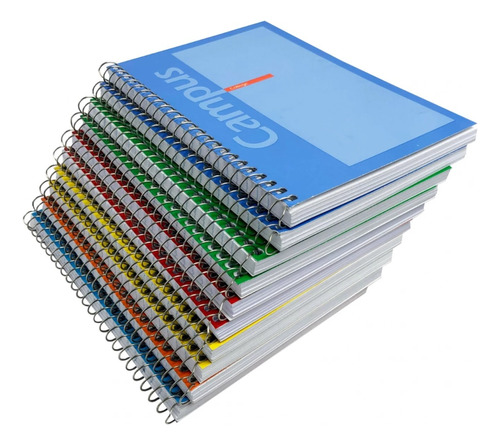 Pack 10 Libretas Campus 80 Hojas Escolar 10,5x15,5 Espiral