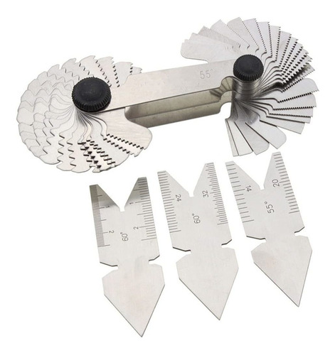 Uxzdx 4pcs Screw Thread Pitch Cutting Gauge Tool Set