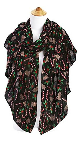 E-clover Bufanda De Moda Para Mujer Bufandas De Navidad Chal