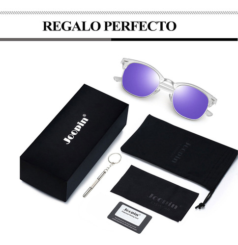 Lentes De Sol Mujer Dama Polarizados Anti Luz Solar Uv Cuadrados De Moda Diseño Clásico Proteger Los Ojos Espejo Diseño Morado/blanco