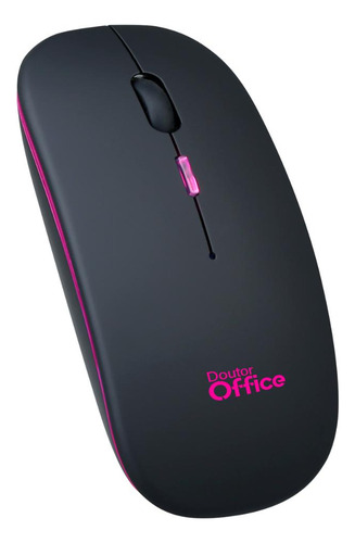 Mouse Dr. Office Sem Fio, Rainbow, 1600 Dpi, 4 Botões, Black