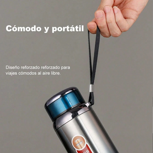 Termo 1 L Vaso Botella Acero Inoxidable Agua Fría/caliente Rojo