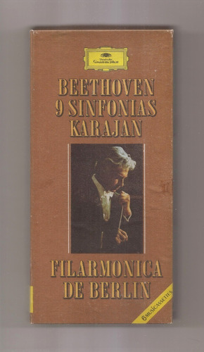 Beethoven 9 Sinfonías Von Karajan Box Set 4 Cassettes Usados