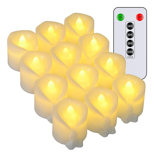 Velas Votivas Led Pchero Con Control Remoto Con Temporizador