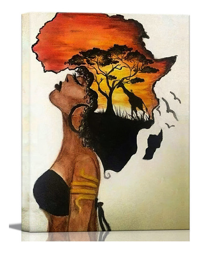 Arte De Pared Afroamericano Enmarcado Para Mujeres Afroamer.