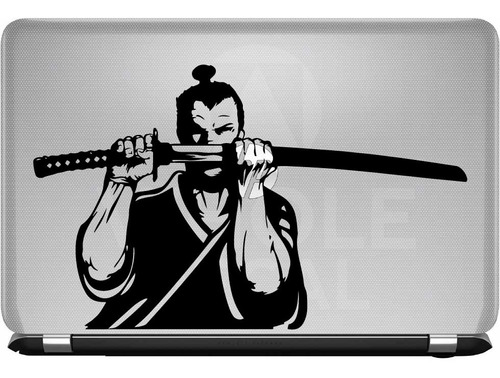 Samurai Desenvaina Su Espada Decal Viinilo De Corte Notebook