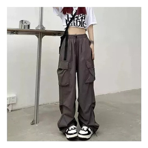 2024 Pantalones Holgados De Paracaídas De Hip Hop Con Cordón