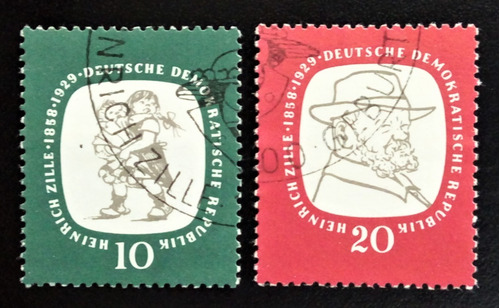 Alemania Ddr, Serie Mi 624-25 Heinr Zille 1958 Usada L16004