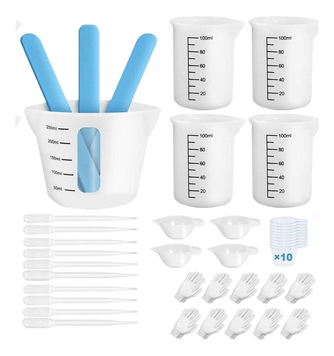 Kit De Herramientas De Tazas Medidoras De Resina De Silicona