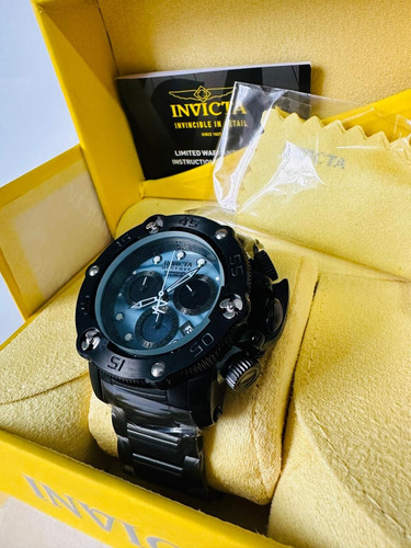 Reloj Invicta Seahunter X Negro/azul Fullset Men Negro Negro Azul Acero (Usado)
