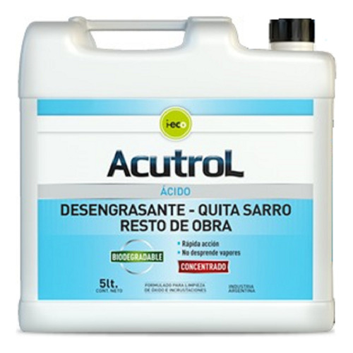 Acutrol Muria Acid Biodegradable 5 Lt Degreaser Pmiguel