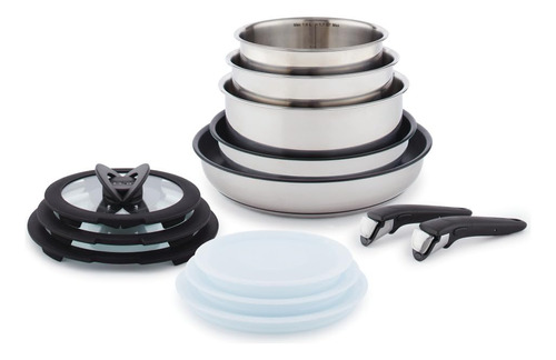 Set De Utensilios De Cocina T-fal Ingenio De Acero Inoxidabl