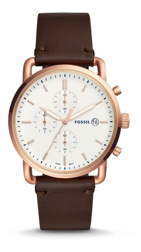 Fossil Commuter Chrono Java Leather Fs5476  ....... Dcmstore