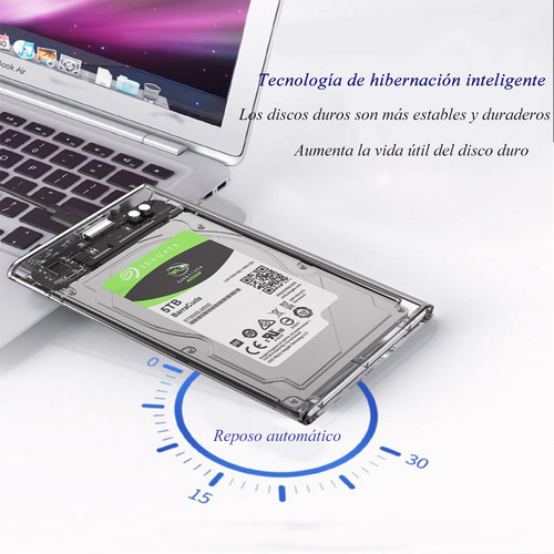 Imagen 3 de 7 de Usb3.0 Sata 2.5 Transparente Móvil Disco Duro Caja