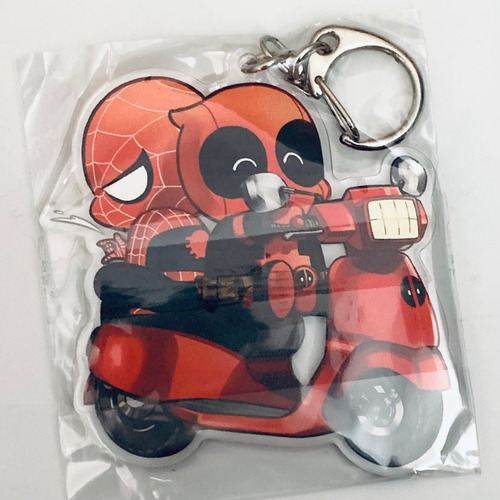 Llavero De Acrílico Dead Pool & Spider-man - Doujin Goods