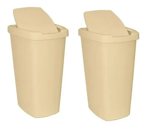 Tacho Residuos Cesto Basura Doble Swing 25 L Colombraro X2