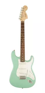 Guitarra elétrica Squier by Fender Affinity Series Stratocaster de choupo surf green brilhante com diapasão de louro indiano
