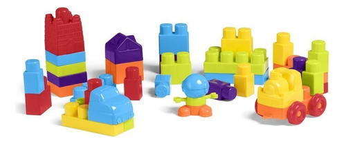 Brinquedo Didático Super Blocks 68 Pçs Blocos Montar Tateti