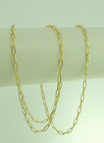 Corrente Masculina Alongada 70 Cm Ouro 18k 750 Colar Cordão