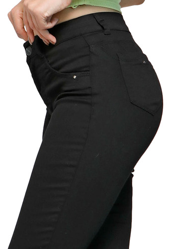 Best West V25- Jeans Mujer Skinny Ivete Tiro Alto 1446 Negro