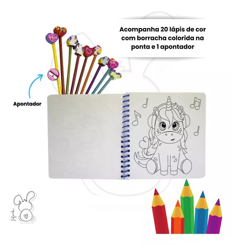 Unicórnios e Amigos - Livro para Colorir Com Lápis