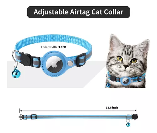 Collar De Gato Soporte Para Airtag Mascota Ajustable Premium