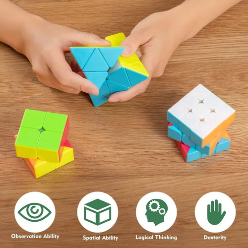 Juego De Cubos De Velocidad, Cubo Mágico Sin Pegatinas Jurnw
