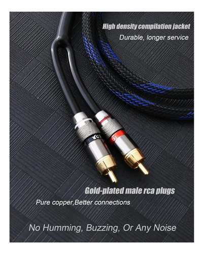 Jorzor Audiophile Hifi Ofc Audio Cable De 35 Mm Male A 2 De