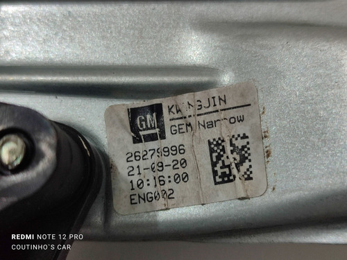 Máquina De Vidro Traseira Esquerda Onix 20-23