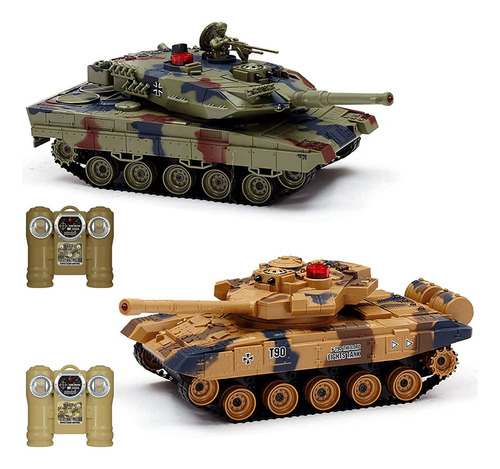 Rc Battle Tank Set, Escala 124 2.4g Control Remoto T90 ...