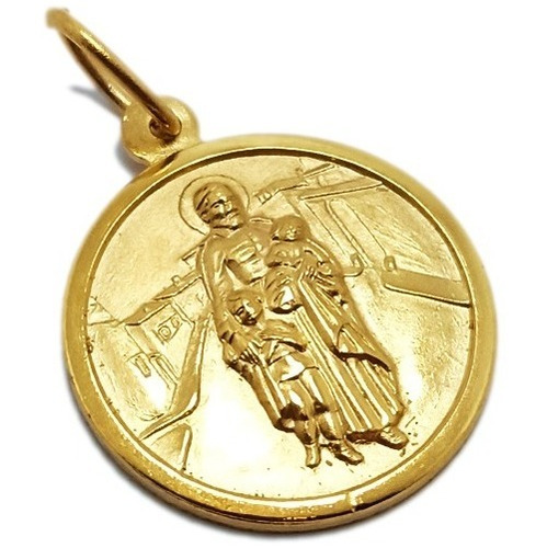 Medalla San Vicente De Paul - Plaqué Oro 21k - 20mm
