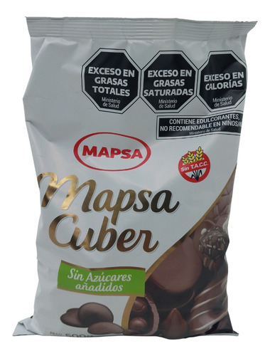 Boton Chocolate Mapsa Sin Azucar 500gr X 1 U.
