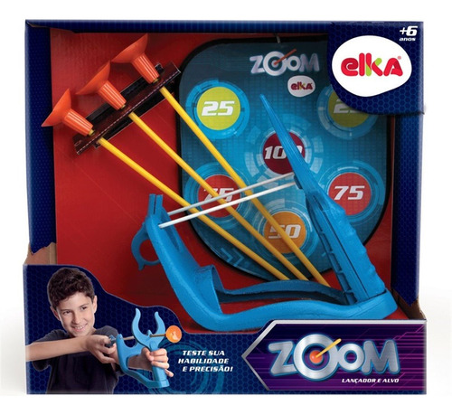 Brinquedo Arco E Flecha Zoom Lançador E Alvo Elka 1043