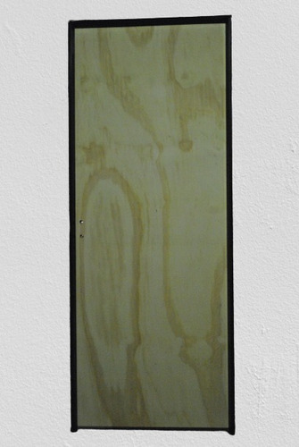 Imagen 5 de 7 de Puerta Placa Pino 0,80x2,00 Mts Marco Aluminio 7,5 Cm Ancho
