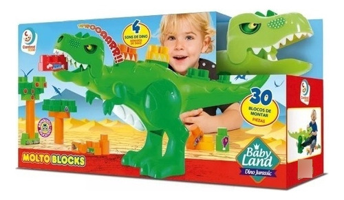 Baby Land Dino Jurassic Blocos De Montar Brinquedo Educativo