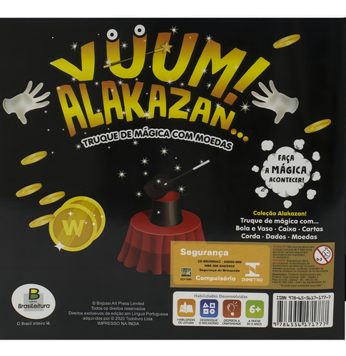 Vuum! Alakazan...Truque de Mágica com MOEDAS, de Brijbasi Art Press Ltd. Editorial Brasileitura em português, 2022