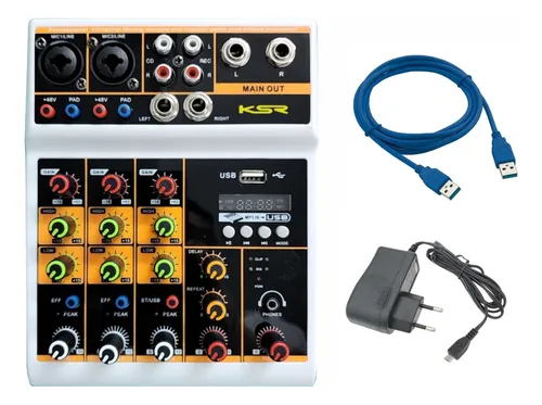 comprar Mesa De Som 4 Canal Interface Usb Bluetooth Phantom Ksr Ktl4