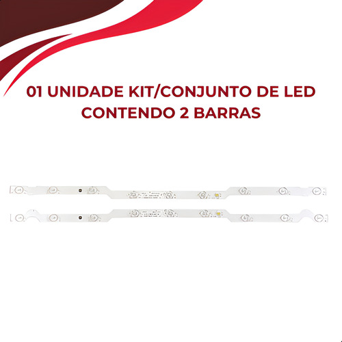 Kit 2 Barras Led Compatível Ph32b51dsgwa Ph32b51dsgw Ver. 3v
