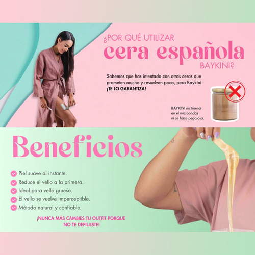 1 Kg Cera Perlas Cotton Candy Baykini + Mascarilla